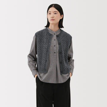 Andes Wool Blend Vest MUJI