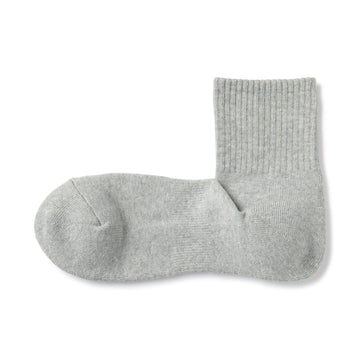 Pile Short Socks Gray MUJI