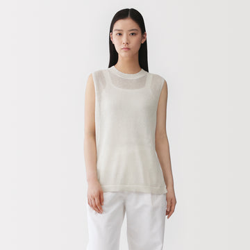 Labo Washi Blend Sleeveless Sweater MUJI