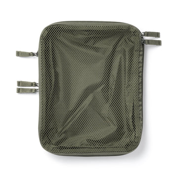 Recycled Polyester Gusset Compression Case - Small Khaki MUJI