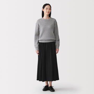 Lyocell Blend Jersey Gathered Skirt MUJI