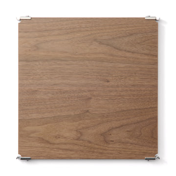 SUS Shelving Unit Additional Shelf - Walnut - Square (16.5") MUJI