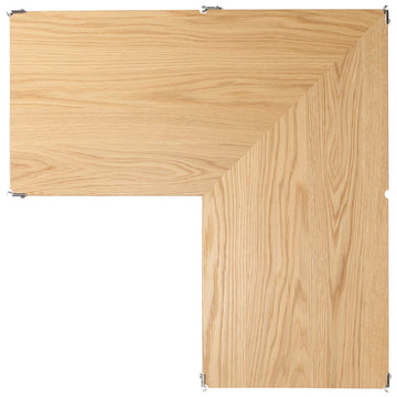SUS Shelving Unit Additional Corner Shelf - Oak MUJI