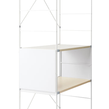 SUS Shelving Unit Side Panel - White Gray - Small MUJI