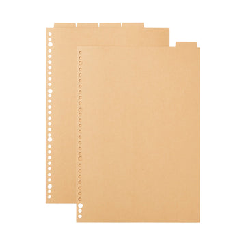 A4 Paper Binder Divider - 30 Holes (5 Pack) MUJI