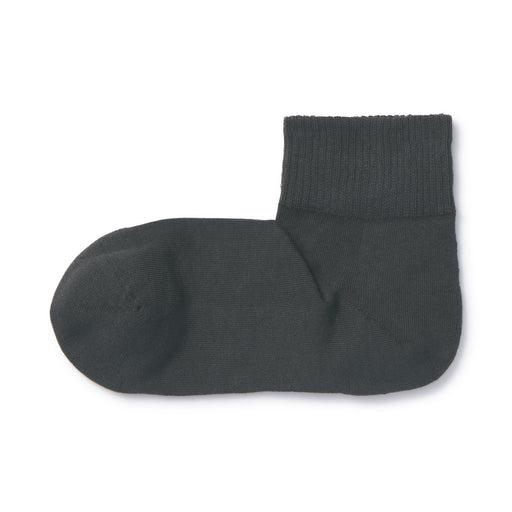 #oldjan - Right Angle No Elastic Pile Short Socks DAI0822S Dark Gray MUJI