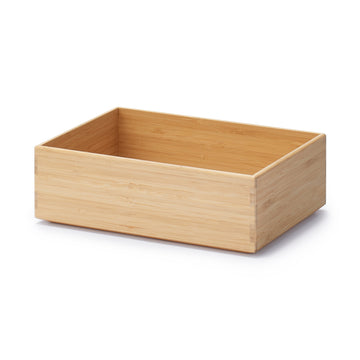 Stackable Bamboo Box - Half - Small (W10.2 x D7.3 x H3.3") MUJI
