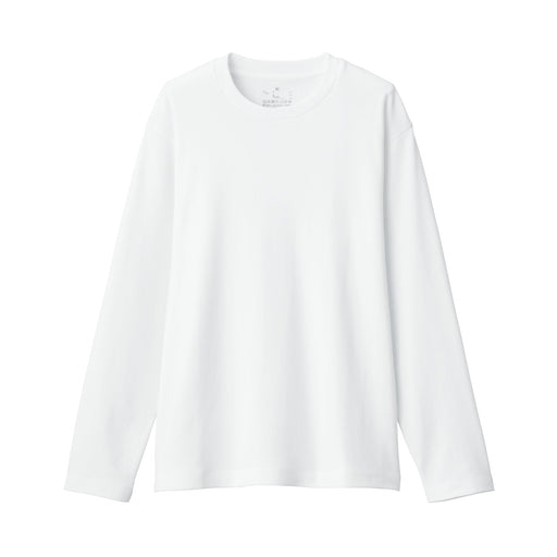 Women's Interlock Crew Neck Long Sleeve T-Shirt White MUJI