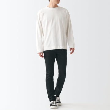 Men's Super Stretch Denim Skinny Pants Black (L32") MUJI