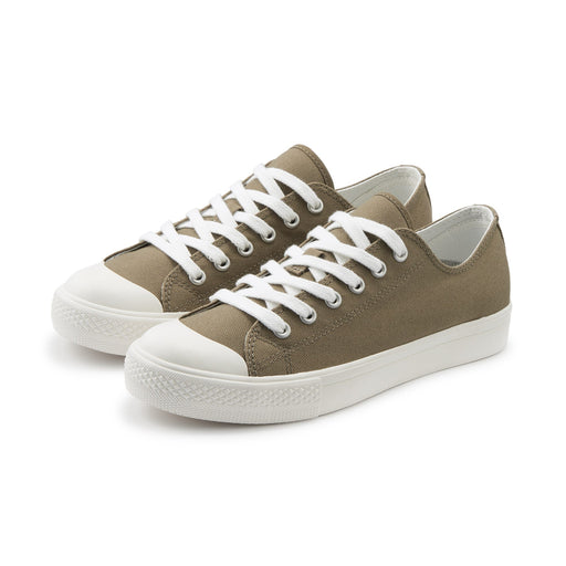 Water Repellent Cushioned Sneakers with Laces Olive Green 29cm (US W12.5 M11) MUJI