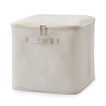 Polyester Linen Soft Box with Lid - Large MUJI