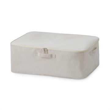 Polyester Linen Soft Box Clothes Case - Large MUJI
