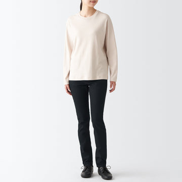 Women's Super Stretch Denim Skinny Pants Black (L 30inch / 75cm) MUJI