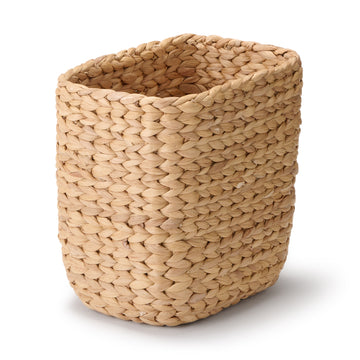 Water Hyacinth Basket - Rectangle - Large Half W6.7 x D9.1 x H9.4" MUJI