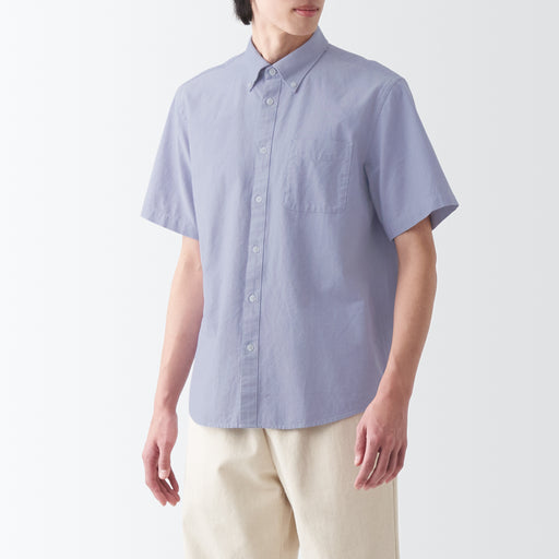#oldjan - Men's Washed Oxford Button Down Short Sleeve Shirt ACC9023S (JP Image) MUJI