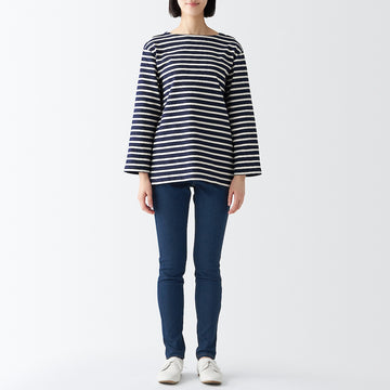 Women's Super Stretch Denim Skinny Pants Blue (L 30inch / 75cm) MUJI