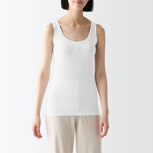 Women's Breathable Cotton Tank Top with Sweat Pad MUJI