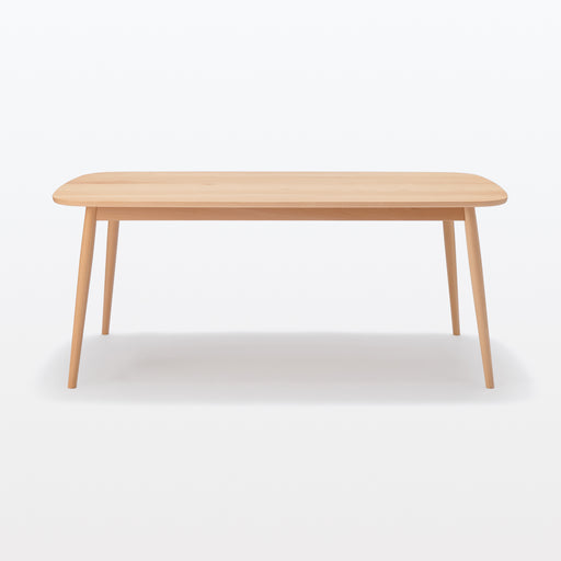 [HD] Beech Wood Table with Round Legs - W 70.9" MUJI
