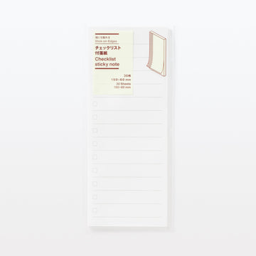 Stick-On-Edges Checklist Sticky Note MUJI