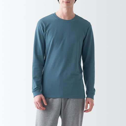 Men's Warm Thick Cotton Crew Neck Long Sleeve T-Shirt MUJI