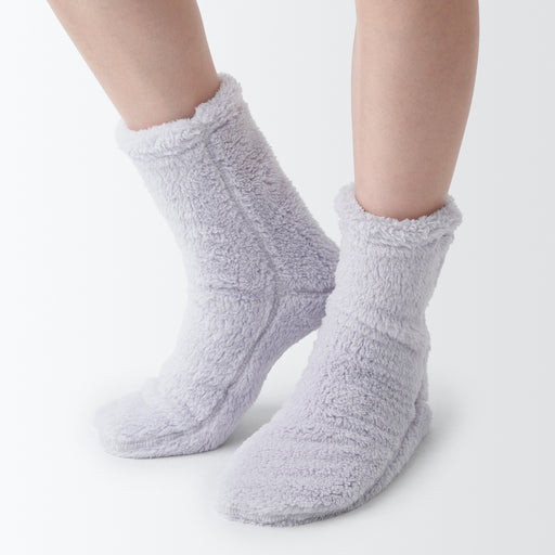 Right Angle Boa Fleece Cozy Socks MUJI