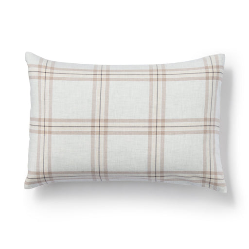 Cotton Flannel Checkered Pillowcase Light Gray Check MUJI