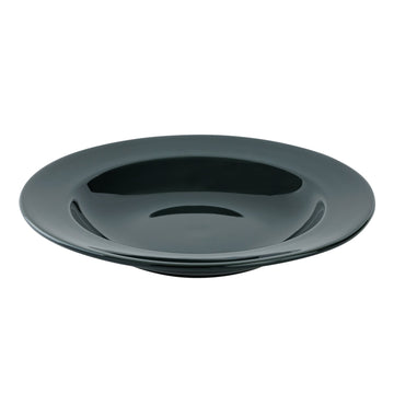 Porcelain Rim Soup Plate - Deep Green