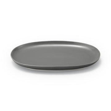 Everyday Tableware Oval Plate Small - Gray MUJI