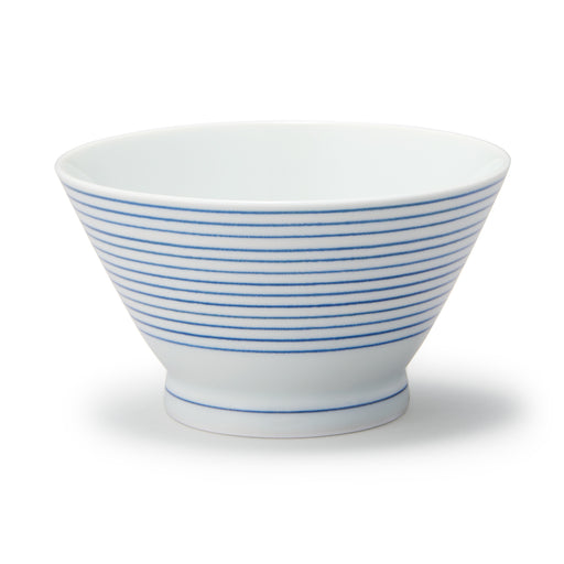 Hasami Ware Rice Bowl - Horizontal Stripes Pattern Small MUJI