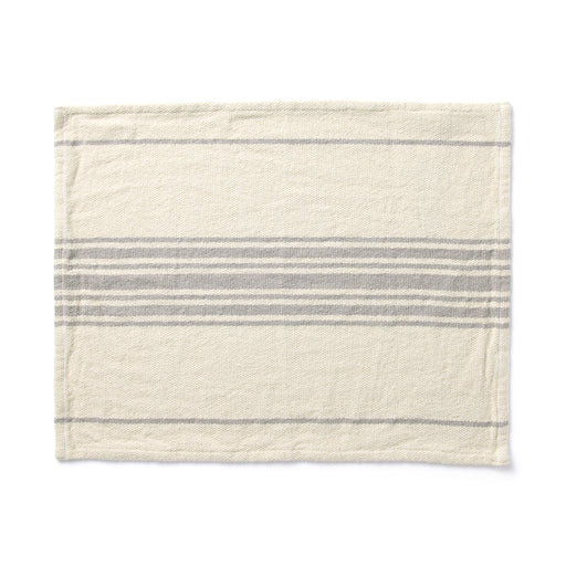 Low-Count Indian Cotton Placemat Center Striped Natural Gray MUJI