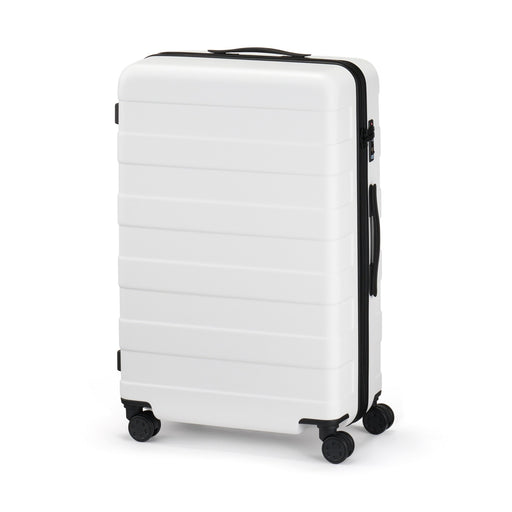 Adjustable Handle Hard Shell Suitcase 75L - White | Check-In MUJI