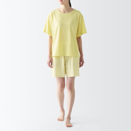 Women's Moisture-Wicking Cotton Short Sleeve Loungewear Set MUJI