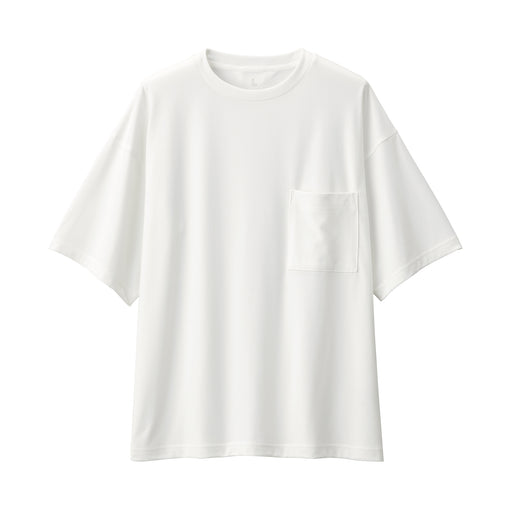 LABO Unisex Easy-Clean Quick Drying Crew Neck Short Sleeve T-Shirt Off White MUJI