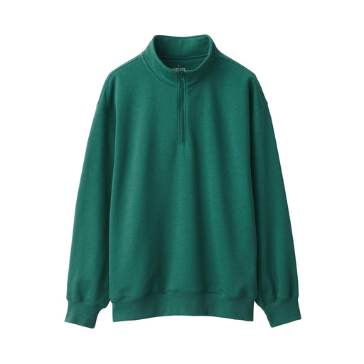 Men's Half Zip Sweatshirt Smoky Green MUJI