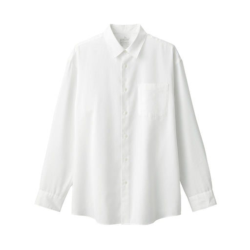 Men's Hemp Blend Long Sleeve Shirt White MUJI