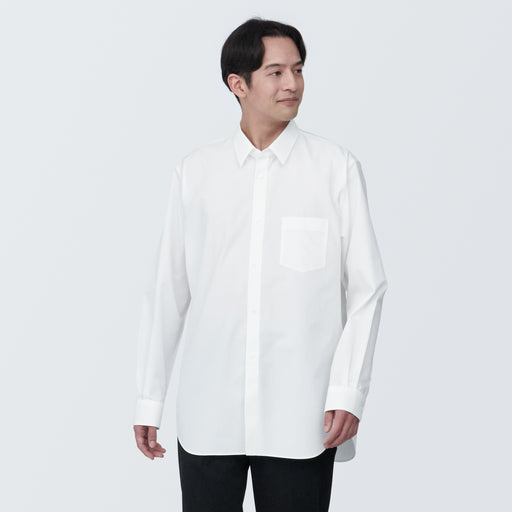 Men's Non-Iron Relaxed Fit Long Sleeve Shirt MUJI