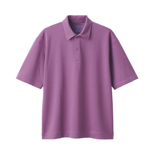 Men's Cool Touch Wide Half-Sleeve Polo Shirt Pink MUJI