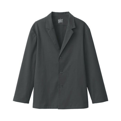 Men's Wrinkle Resistant Shirt Jacket Dark Gray MUJI
