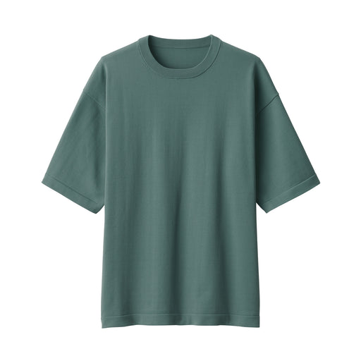 Men's Jersey Crew Neck Short Sleeve T-Shirt Smoky Green MUJI