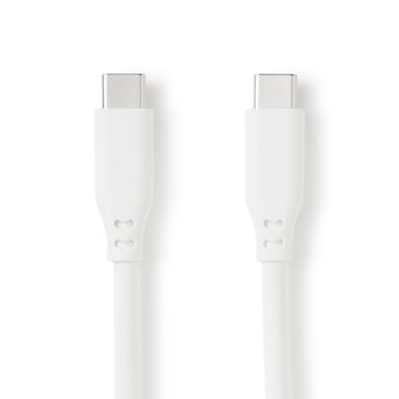 Soft and Tangle-free USB Cable - C to C - White MUJI