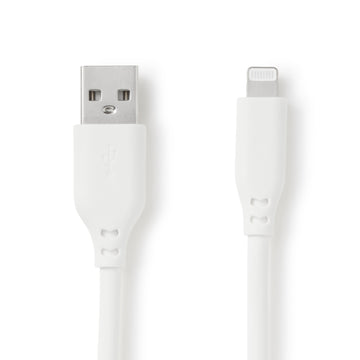 Soft and Tangle-free USB Cable - A to Lightning - White MUJI