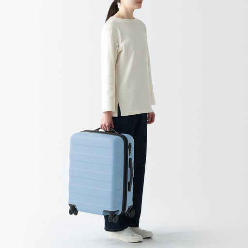 Adjustable Handle Hard Shell Suitcase 36L - Light Blue | Carry-On Light Blue MUJI