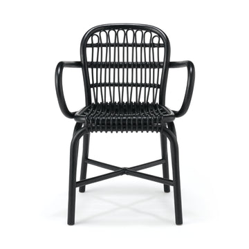 #26SS -Check with Zunni for KNWH Labelling- Rattan Armchair - Black KB584A3A MUJI