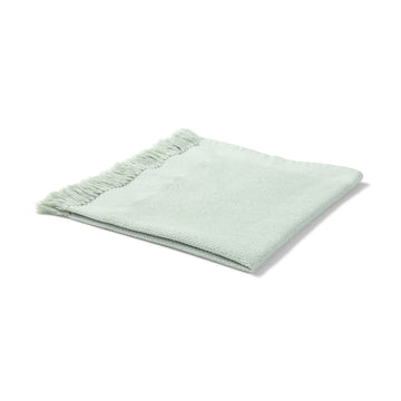 Indian Cotton Multipurpose Cloth with Fringes - Light Green MUJI