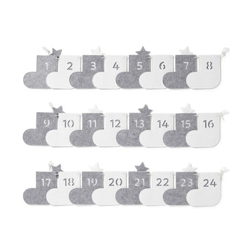 Felt Countdown Calendar - White/Gray MUJI
