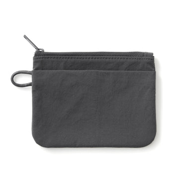 Wrinkled Nylon Flat Pouch - Small Dark Gray MUJI
