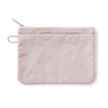 Wrinkled Nylon Flat Pouch - Medium Pink MUJI