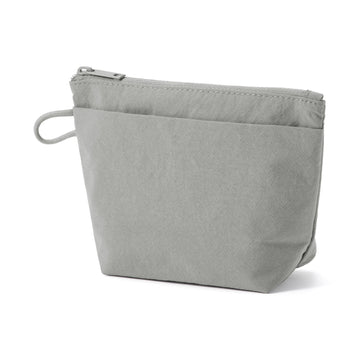 Wrinkled Nylon Gusset Pouch - Small Gray MUJI