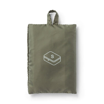 Polyester Gusset Case - Small Khaki MUJI