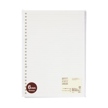 Planted Tree Paper Loose Leaf 6mm Lined B5 - 100 sheets MUJI